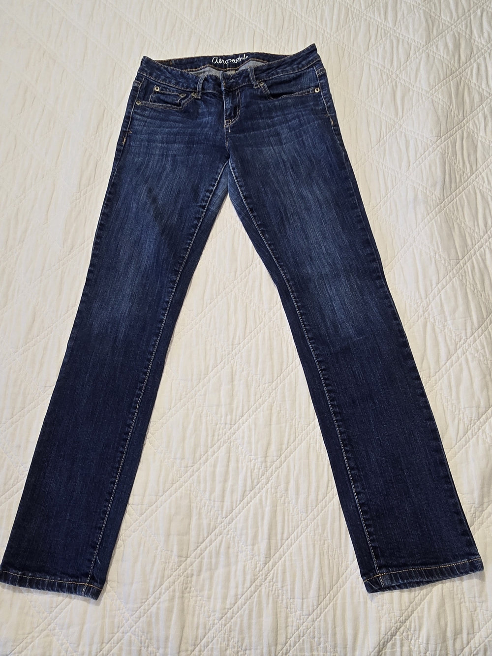 Aeropostale Bayla Skinny Women's Jeans Size 4 Short Dark Wash Low-Rise